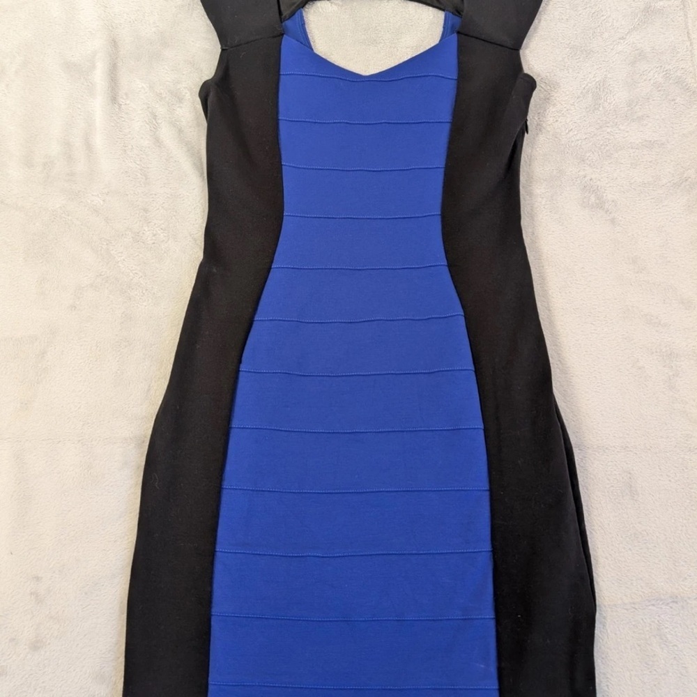 Express Blue and Black Mini Dress - Picture 6 of 7